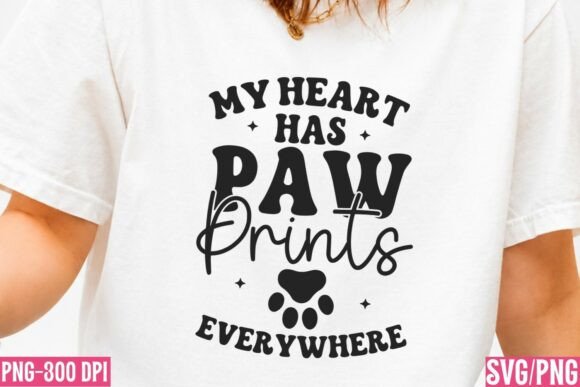 Dog Lover Quote SVG PNG, Paw Print Heart