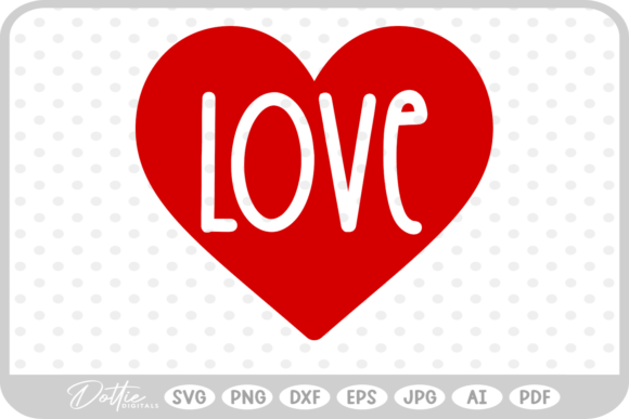 Heart Love Quote SVG PNG DXF